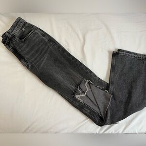 Pacsun high waisted flare jeans in dark grey/black size 26